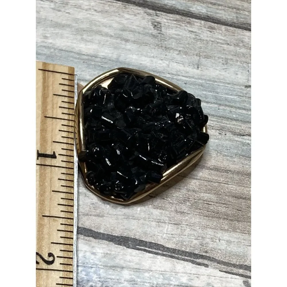 black gold tone ‎ shoe clips